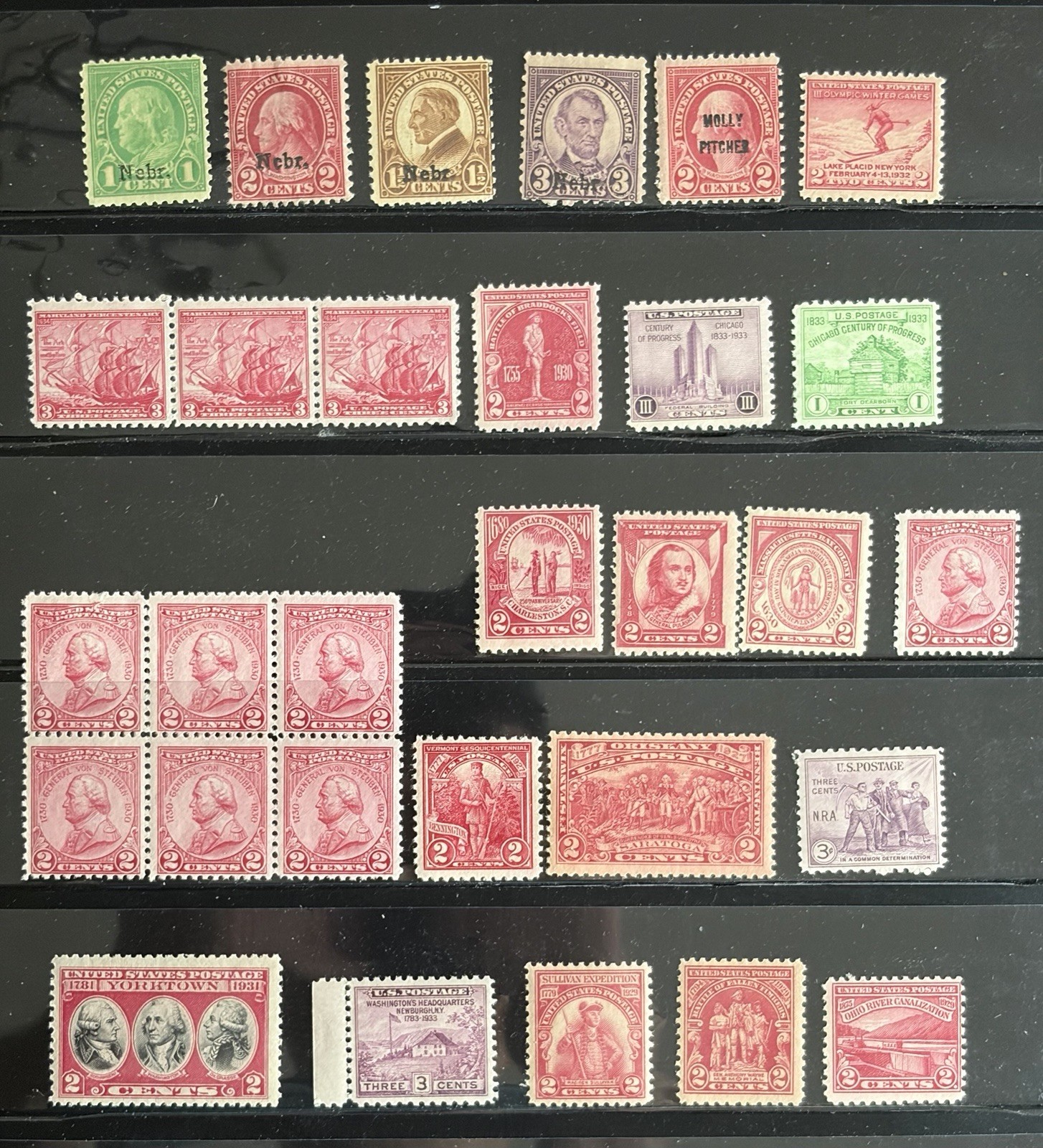 USA US - Nice Group Of 1920s-30s Stamps Mostly Mint NH