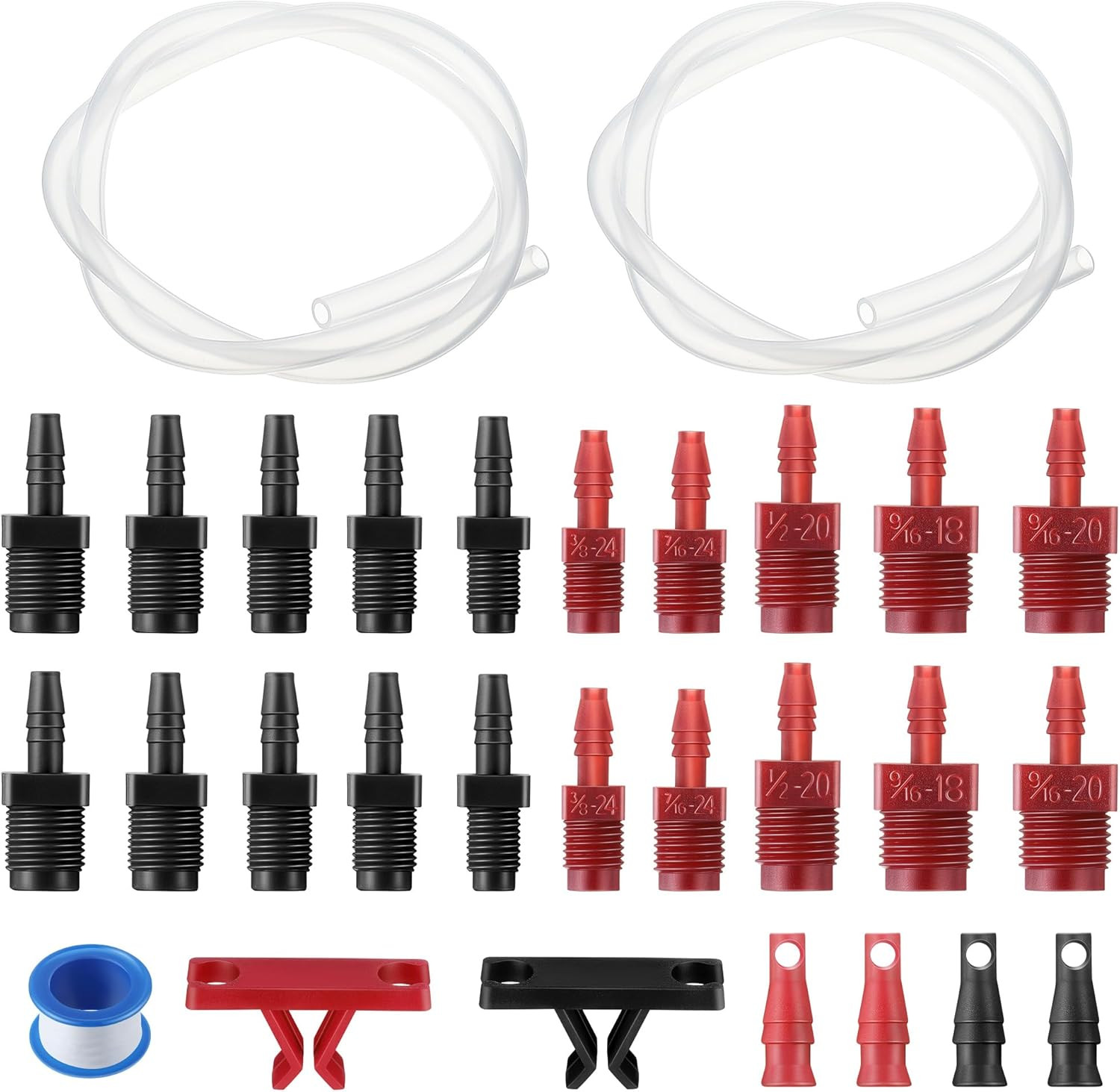 Master Cylinder Bleeder Kit Complete Brake Bleeder Kit with 22 in Clear Hose, Cl