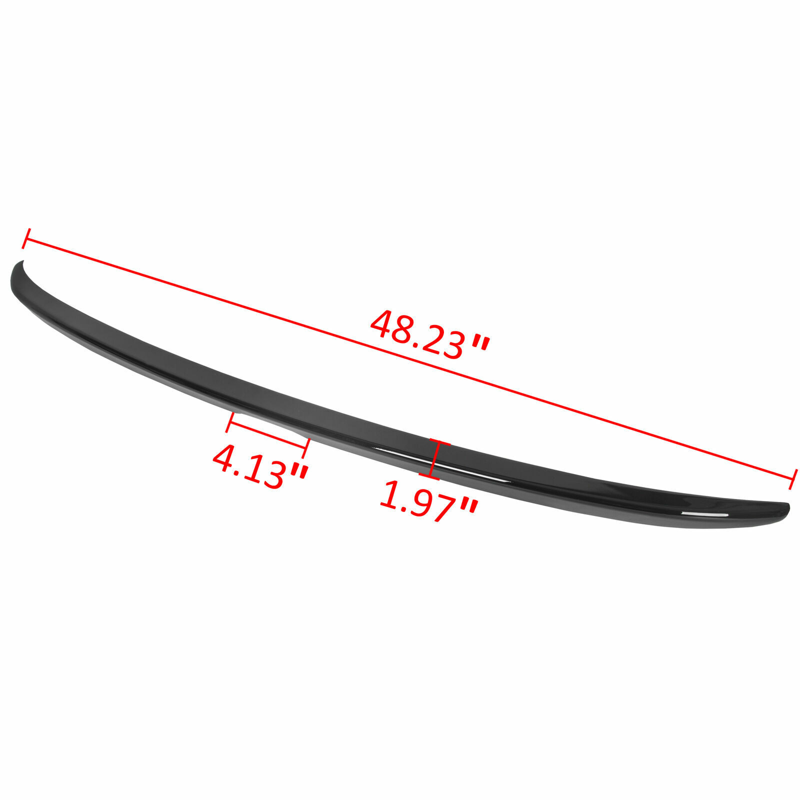 For 2013-2017 Honda Accord 4DR Sedan Painted Glossy Black Trunk Lid Spoiler Wing