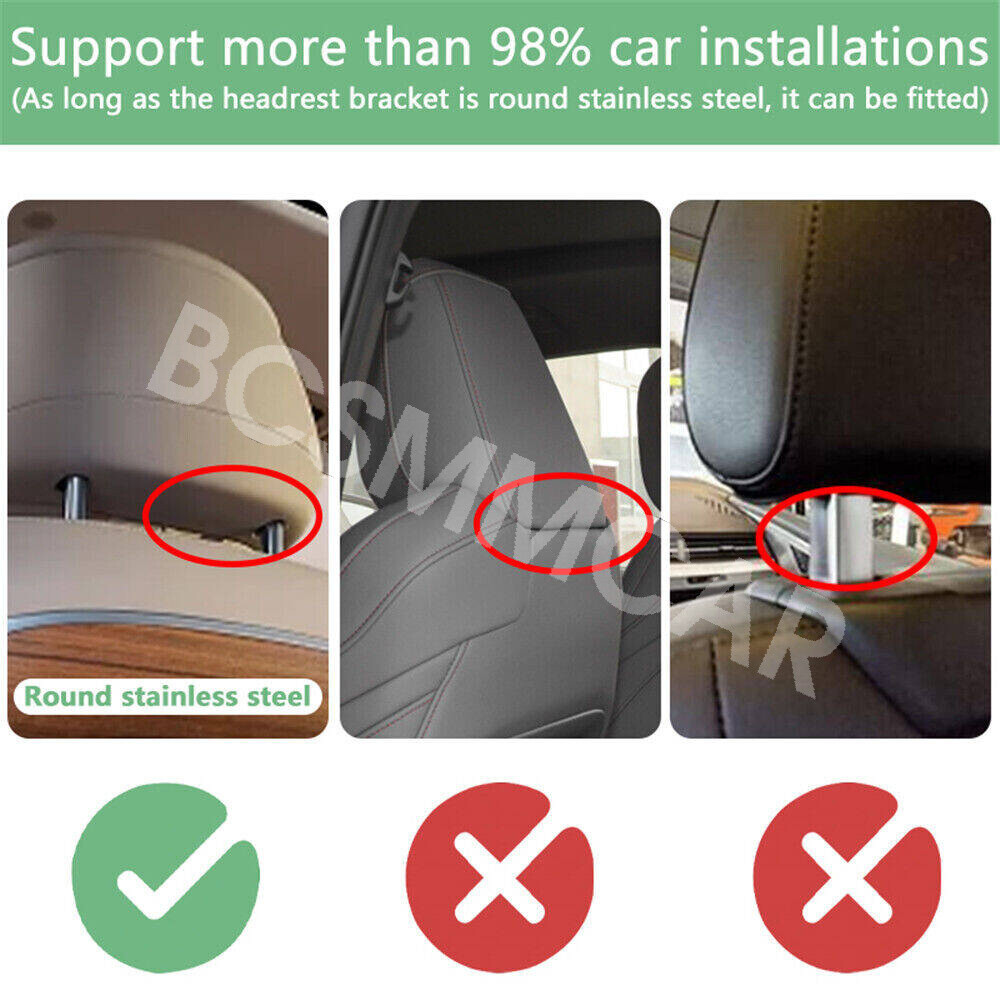 Car Headrest Monitor Touch Screen Video Music TV Player Dual HMDI For Rear Seat