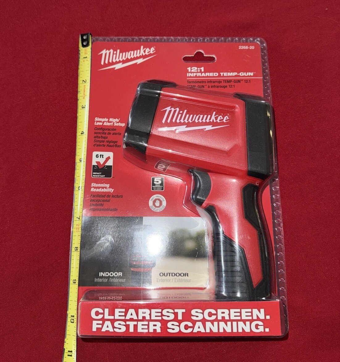 Milwaukee 2268-20 12:1 INFRARED TEMP GUN With 9V Battery New With Tags NWT