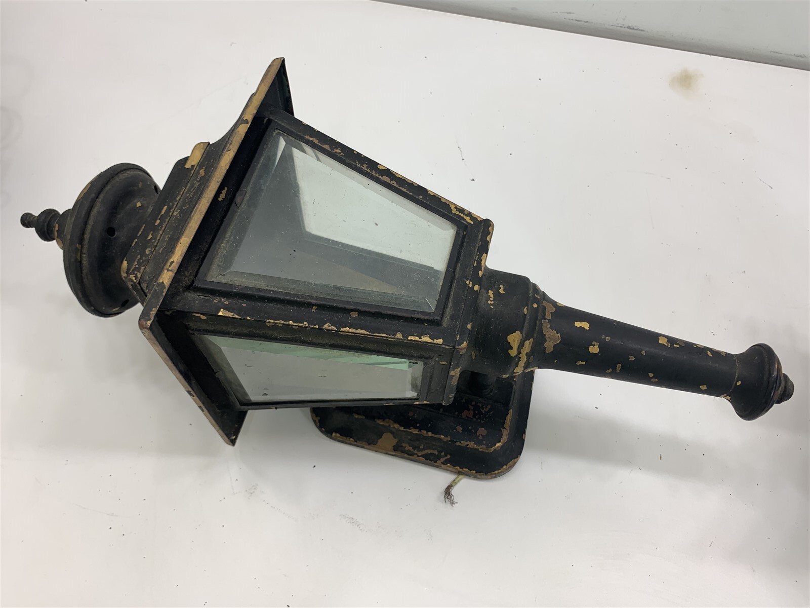 QTY 3 Black Painted Brass Vintage Carriage Lamps Lights Sconce Electric Gothic