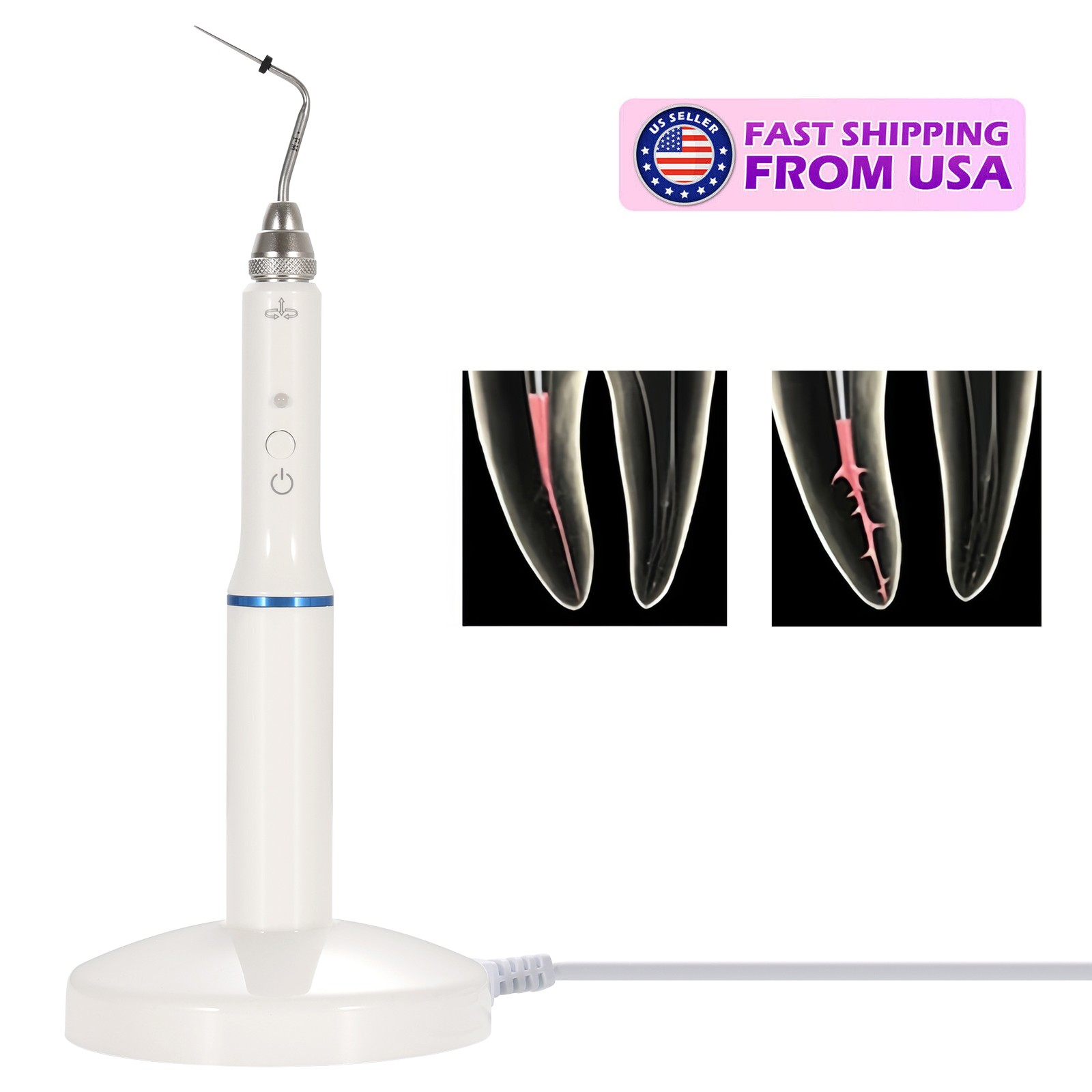 Dental Gutta Percha Obturation System Endo Heated Pen Wireless Eododontic+2 Tips