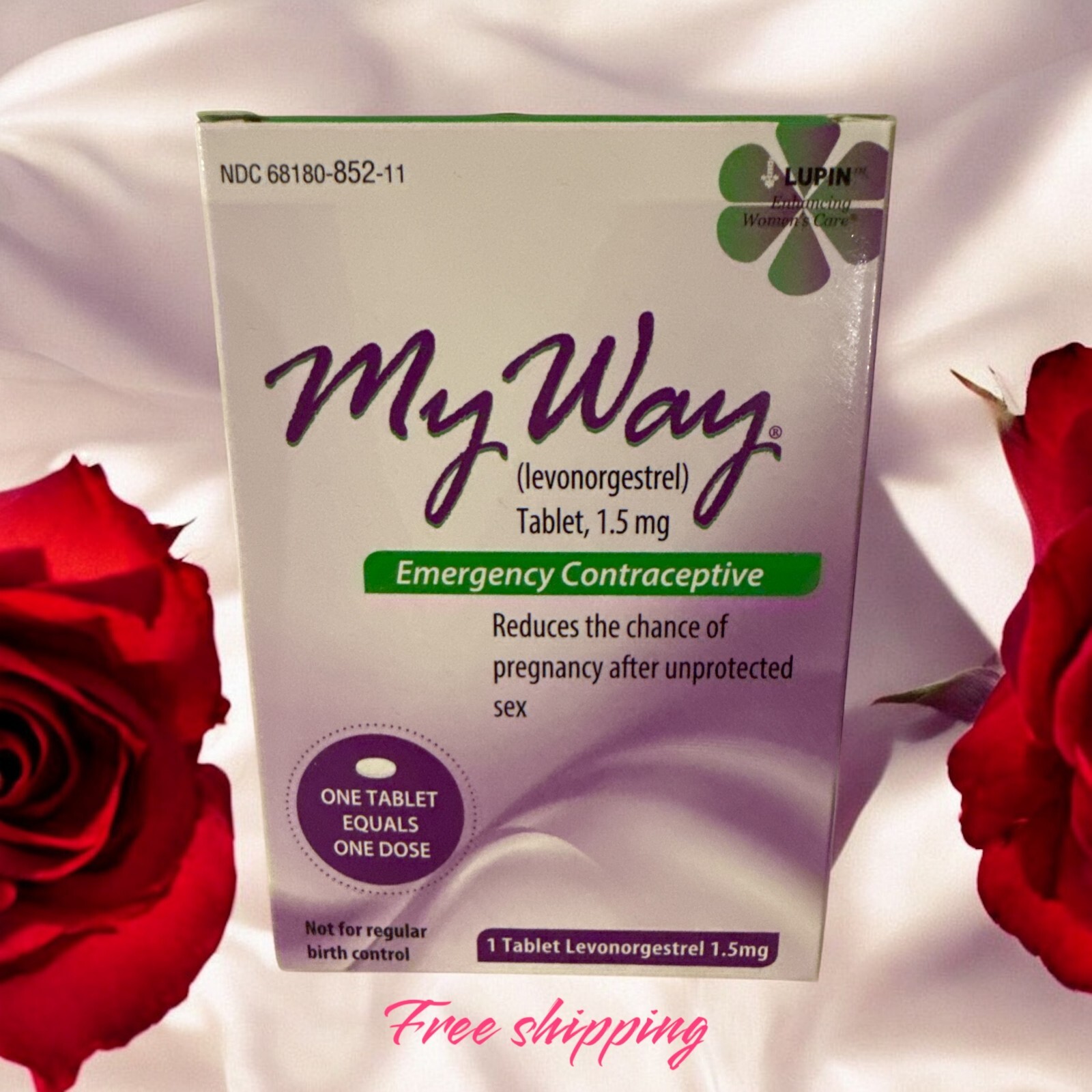 My Way Emergency Contraceptive 1 Tablet Compare to Plan B One Step Exp 07/2027