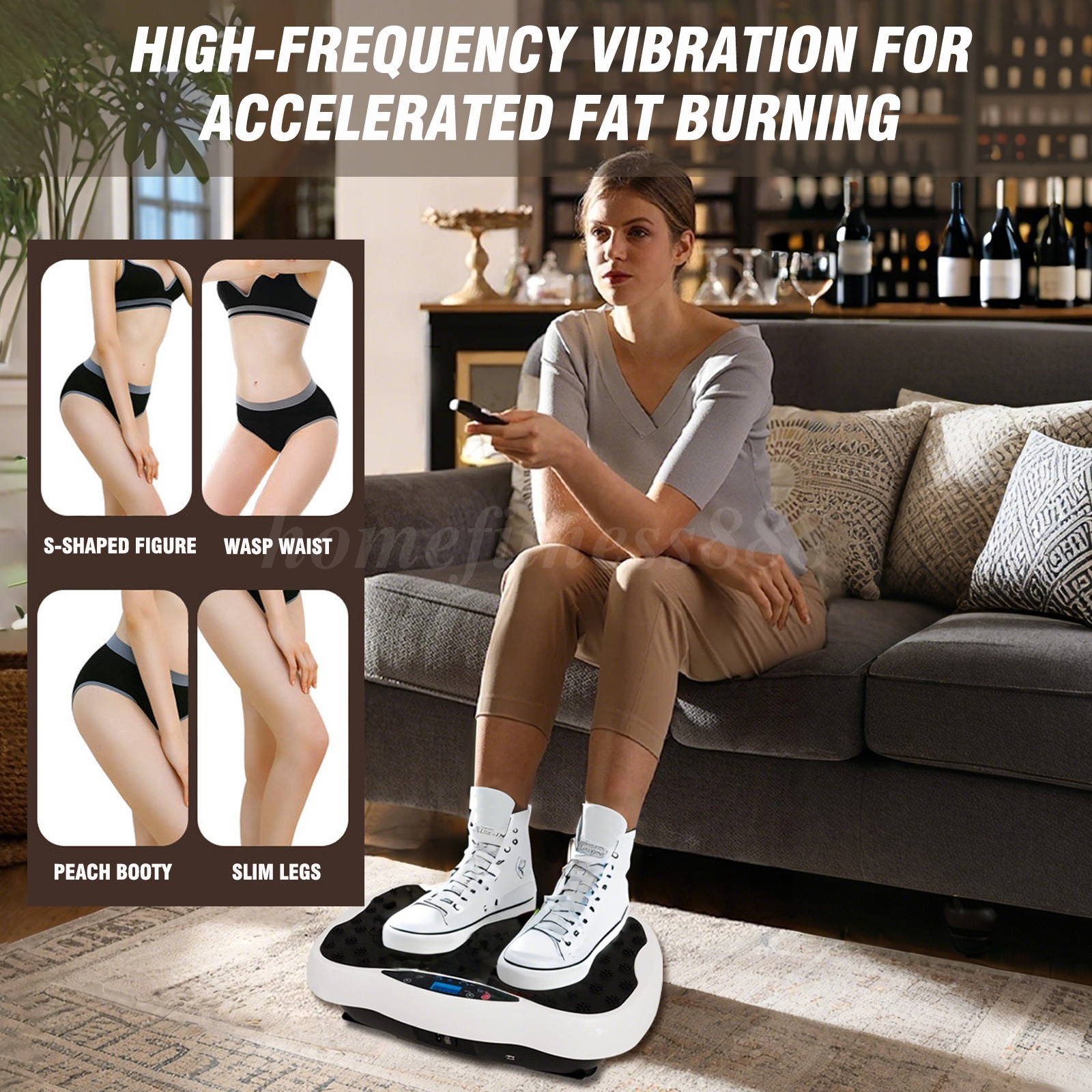 Vibration Platform Plate Whole Body Exercise Fitness Massager Machine Slim NEW