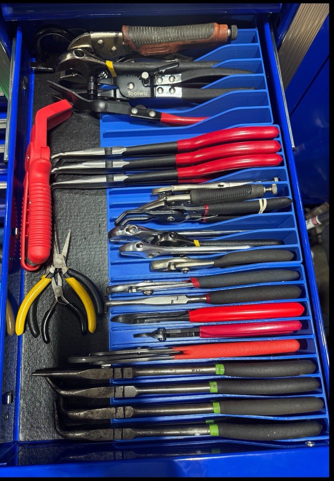 US General & Like Pliers Cutters tool Organizer Rack For Box Any Color You Want