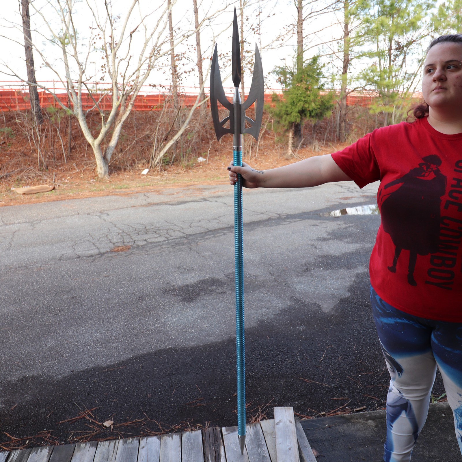 Sea Warrior Trident 71-Inch Carbon Steel Metal Spear Prop