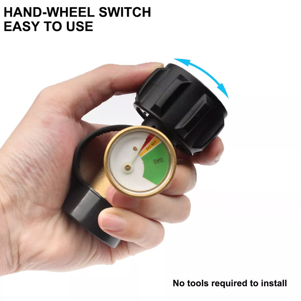 1Lb To 20Lb Tank Propane Refill Adapter Gauge USA