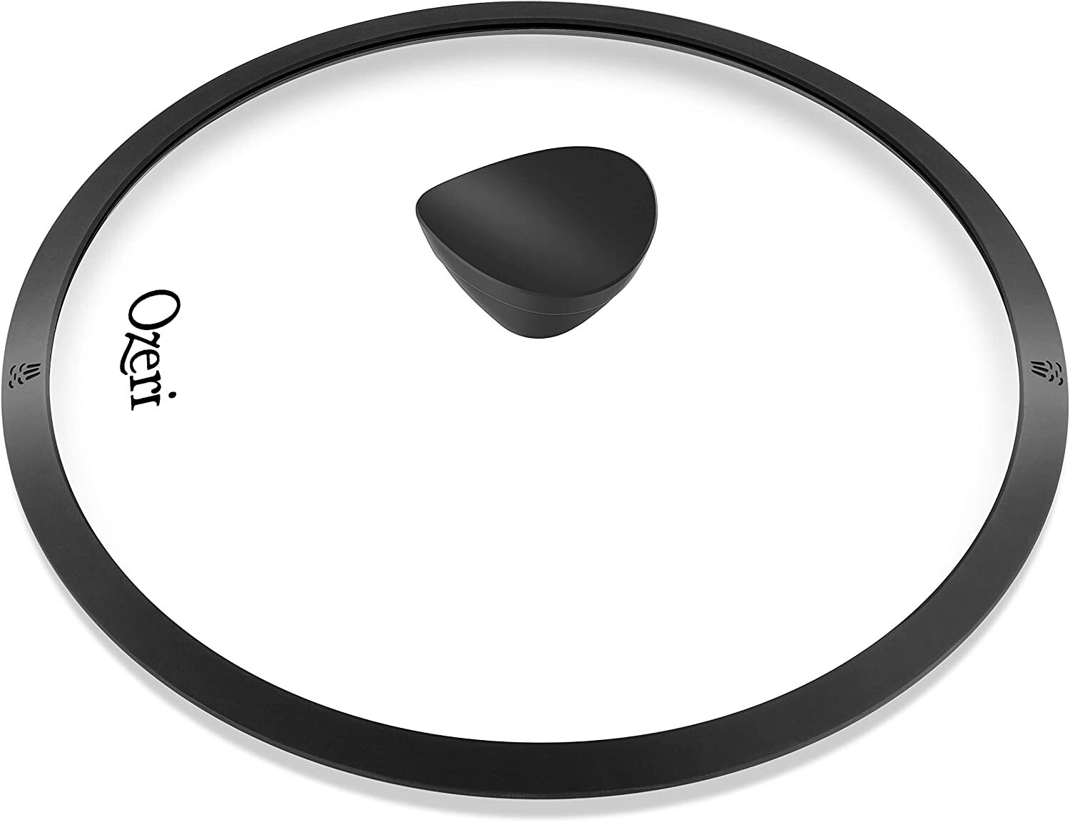 Ozeri Tempered Glass Earth Fry Pan Lid [8 in, 10 in, 12 in] with Black Silicone