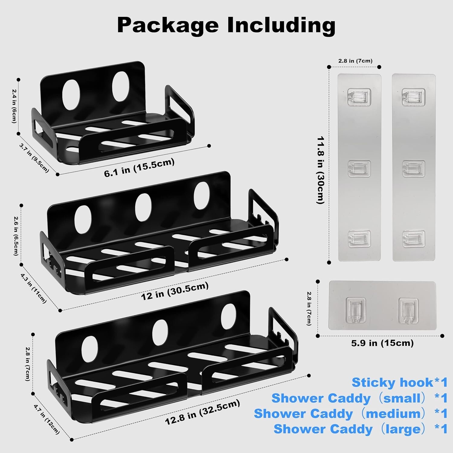 3 Pack Shower Caddy Shelf Bathroom Basket Bath Storage Holder Organizer Rack NEW