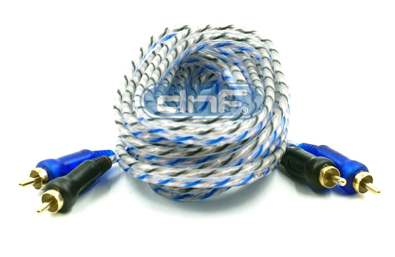 17 Feet 100% Premium Copper Male to Male RCA Cable for Car, AMP, Stereo and Home