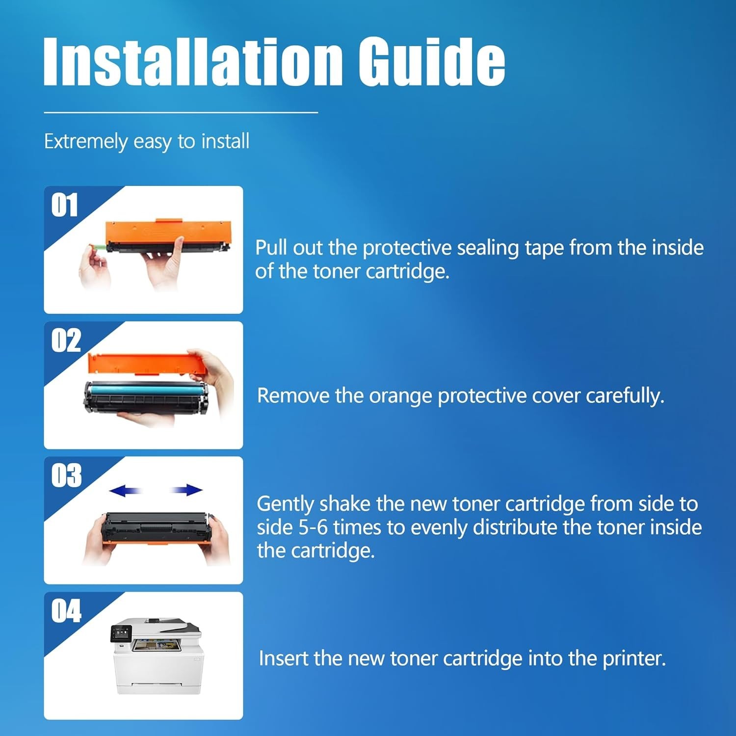 654X TONER CARTRIDGES 4 PACK HIGH YIELD REPLACEMENT FOR HP 654X 654A HP LASERJET