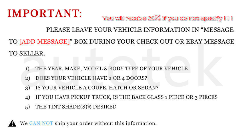 PreCut All Sides Window Film Any Tint Shade For INFINITI G37 G35 Sedan 2007-2013