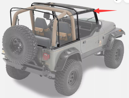 Complete Soft Top Hardware Frame Bow Kit For 1987-1995 Jeep Wrangler YJ