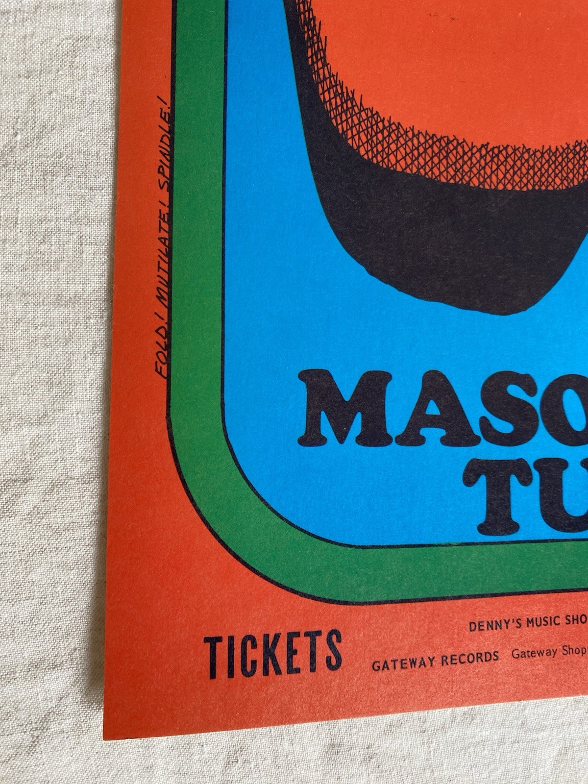 1969 Steve Miller Alice Cooper Poster Masonic Temple Portland Steve Blashfield