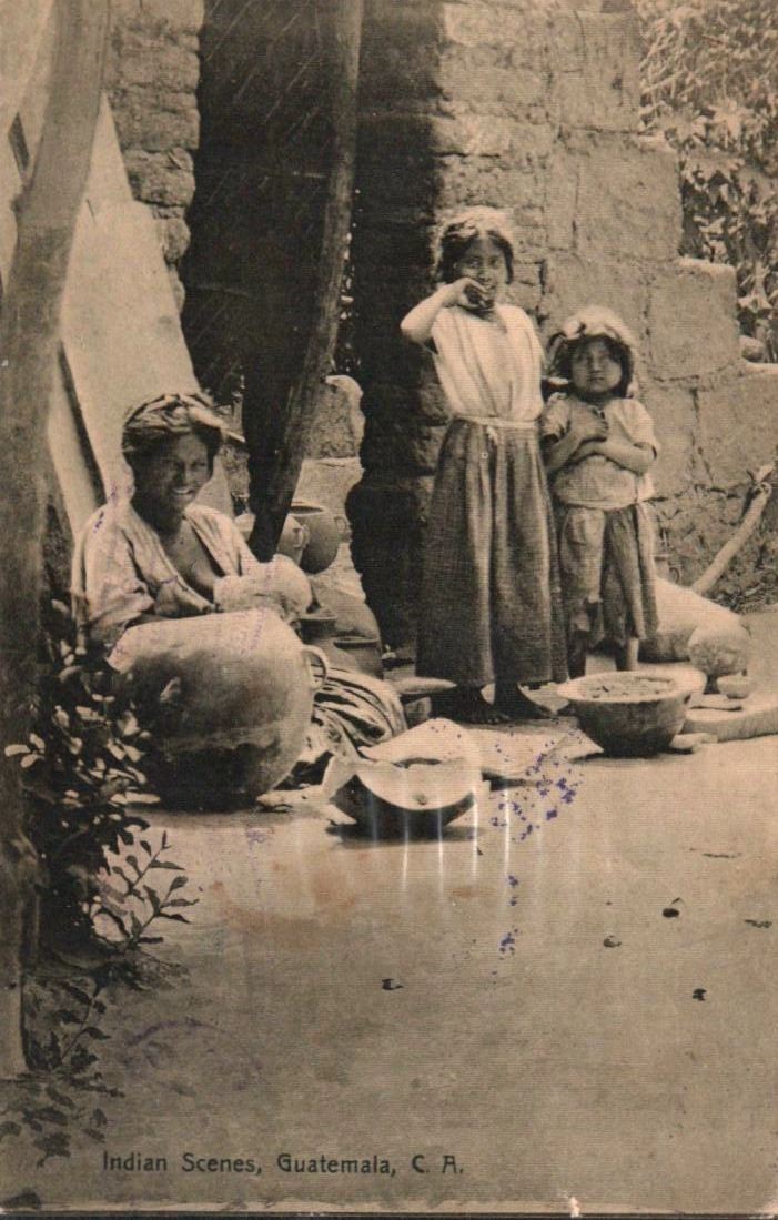 1936 Guatemala Postcard - Buzon Cancel - Native Women & Children