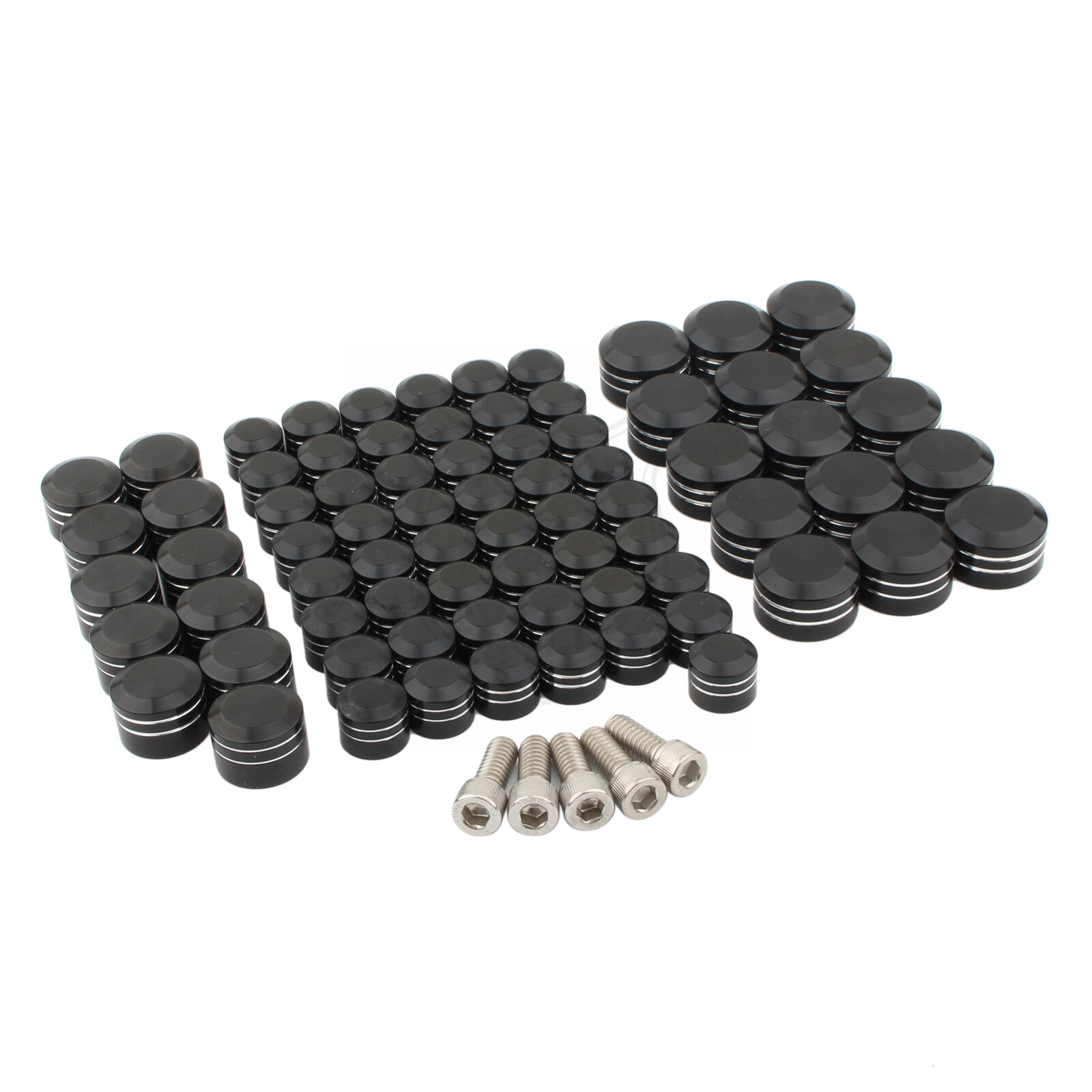 75pcs CNC Engine Bolt Topper Caps Cover Kit For Harley Touring Road Street Glide