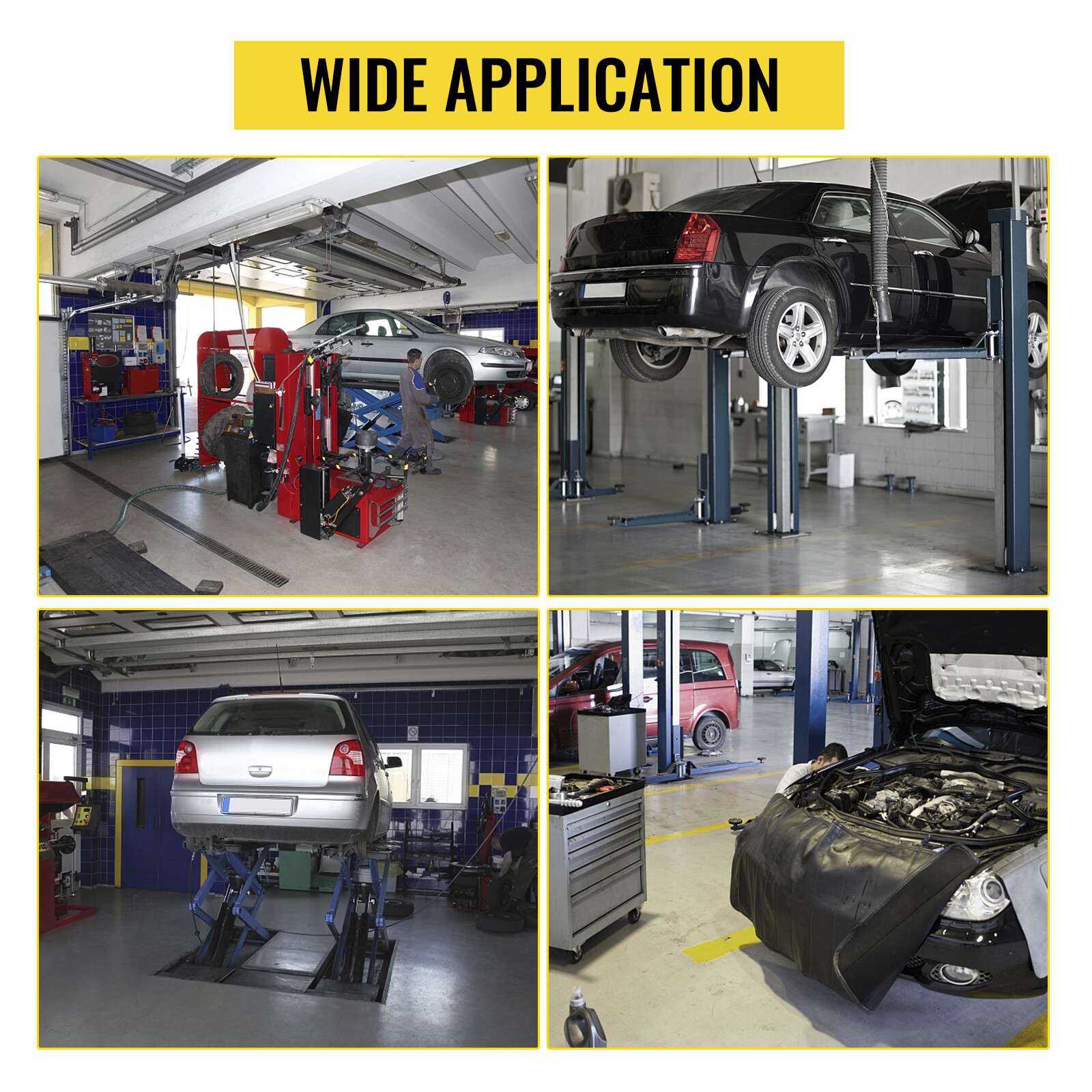 1322-1660 LBS 2 Stage Hydraulic Transmission Jack w/360°Swivel Wheel Lift Hoist