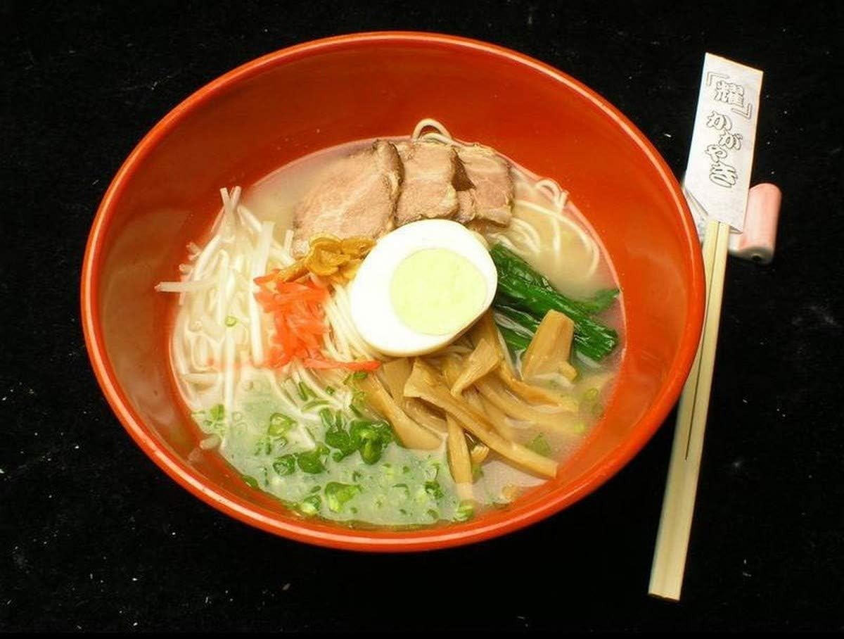 2 Pack Large Soup Bowl Japanese Style Plastic Ramen 52 oz Black and Red S-2396x2