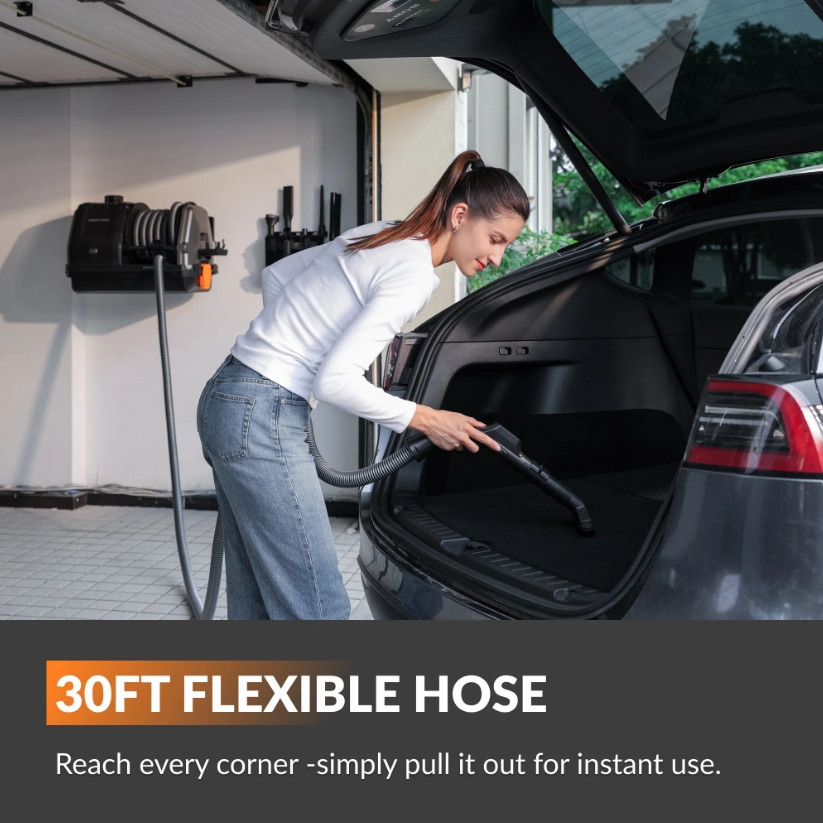 Giraffe Tools 1200W Wet and Dry Vacuum Cleaner Wall-Mounted with Remote Control