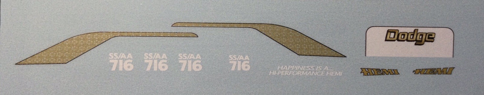 DECALS-Mickey Weise Hemi Dart, Beautiful, Decal skill required