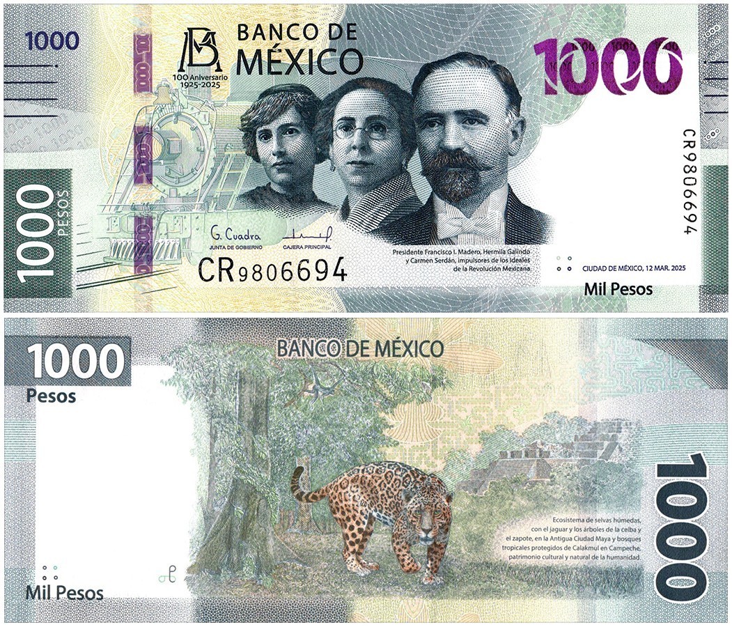 Mexico 50-1000 Pesos 5 Pieces Set, 2024-2025, P-138-142, UNC Commemorative