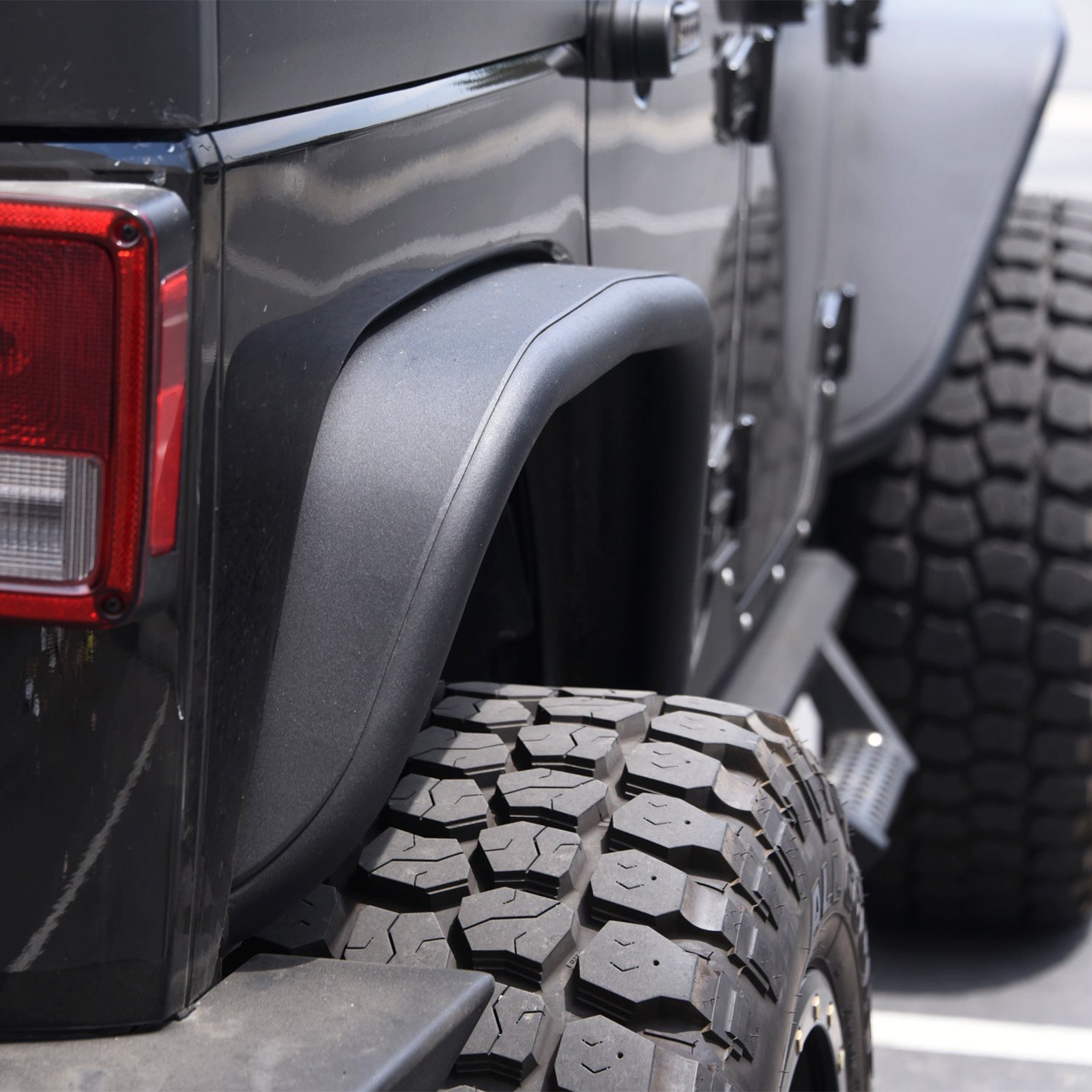 4PCS Metal Tubular Fender Flares For 2007-2018 Jeep Wrangler JK 2/4 Doors
