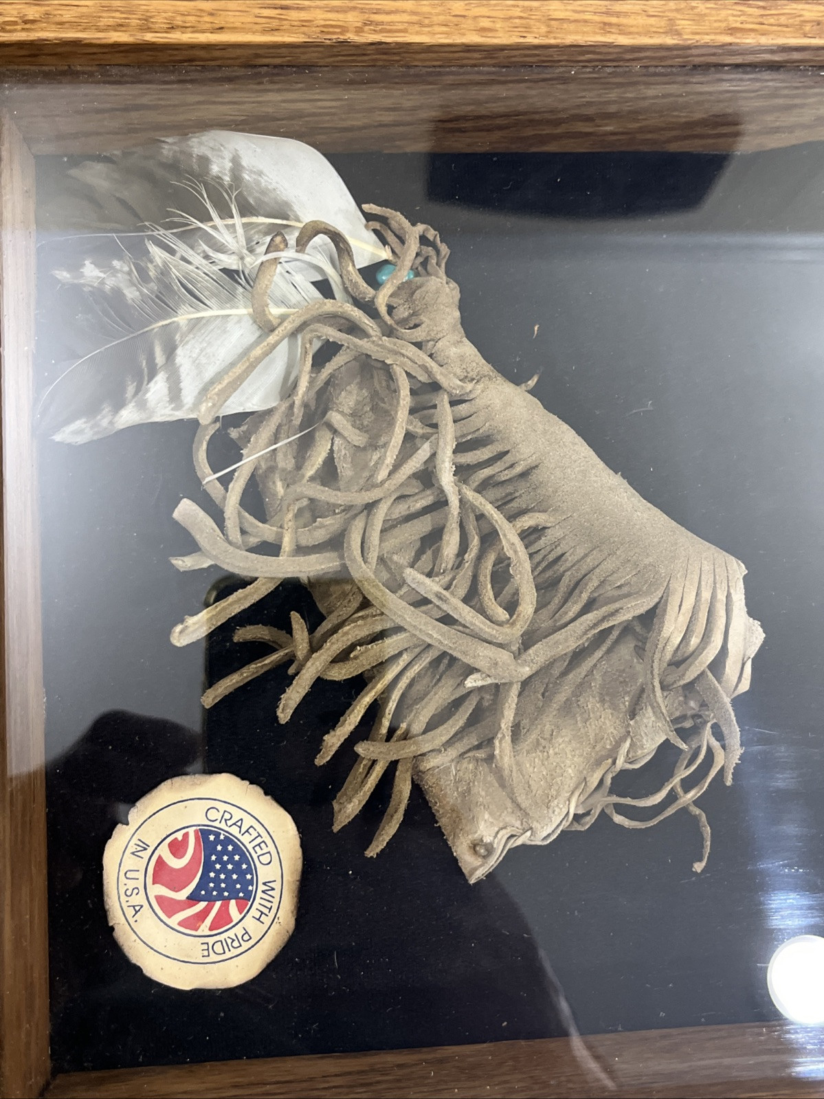 AUTH. NATIVE AMERICAN INDIAN Territory PIPE TOMAHAWK WITH Leather Tobacco Bag!