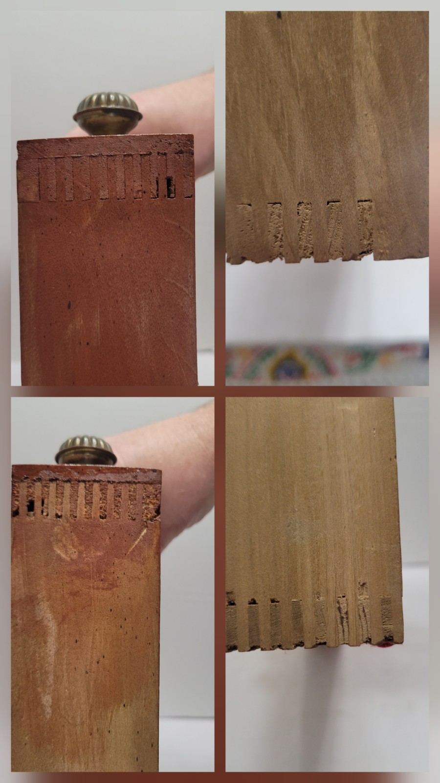 Antique J & P Coats 2 Draw Wood Spool Cotton Cabinet Counter Top Store Display