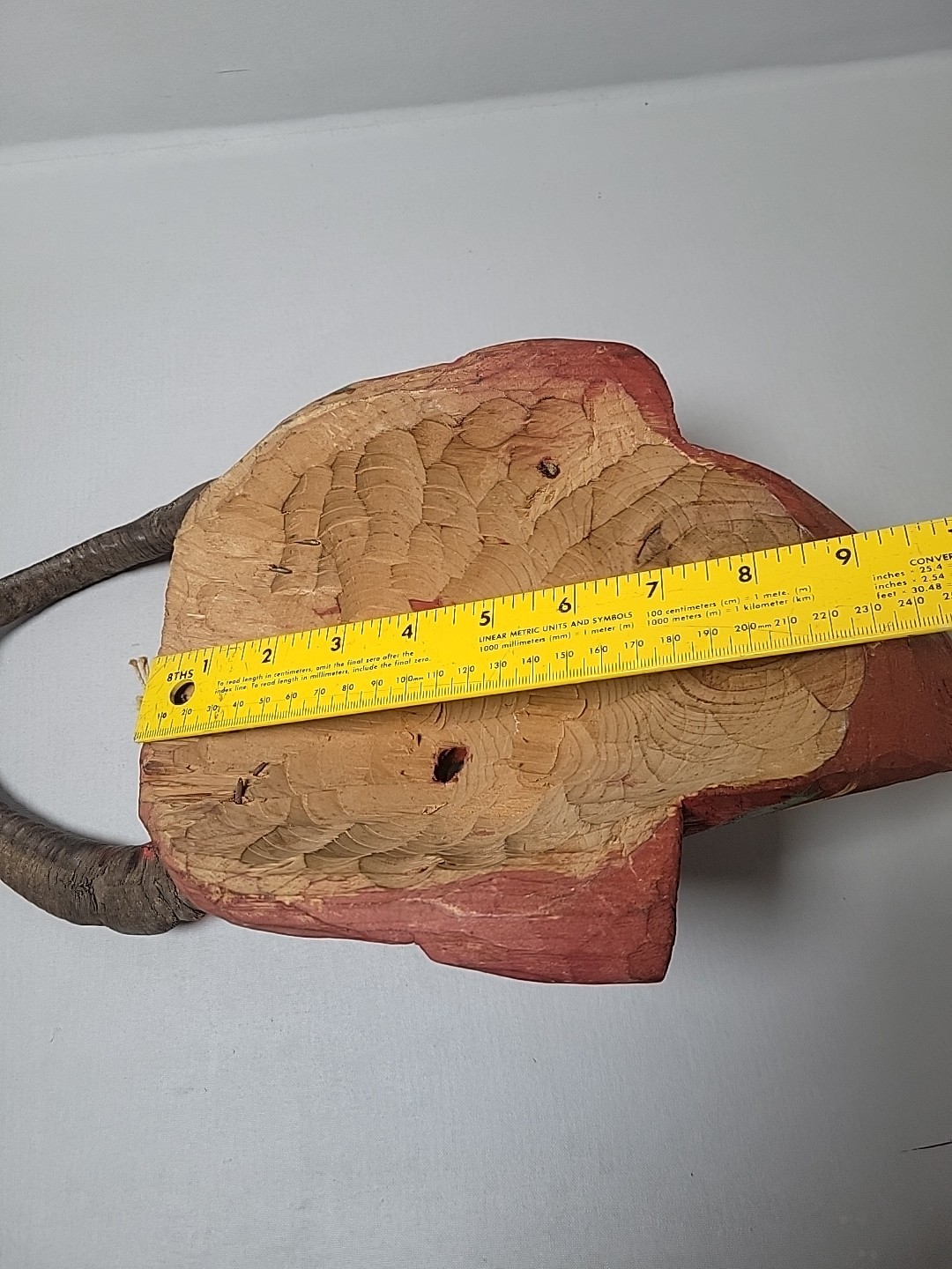 Vintage hand carved & painted wood devil mask Mexico?