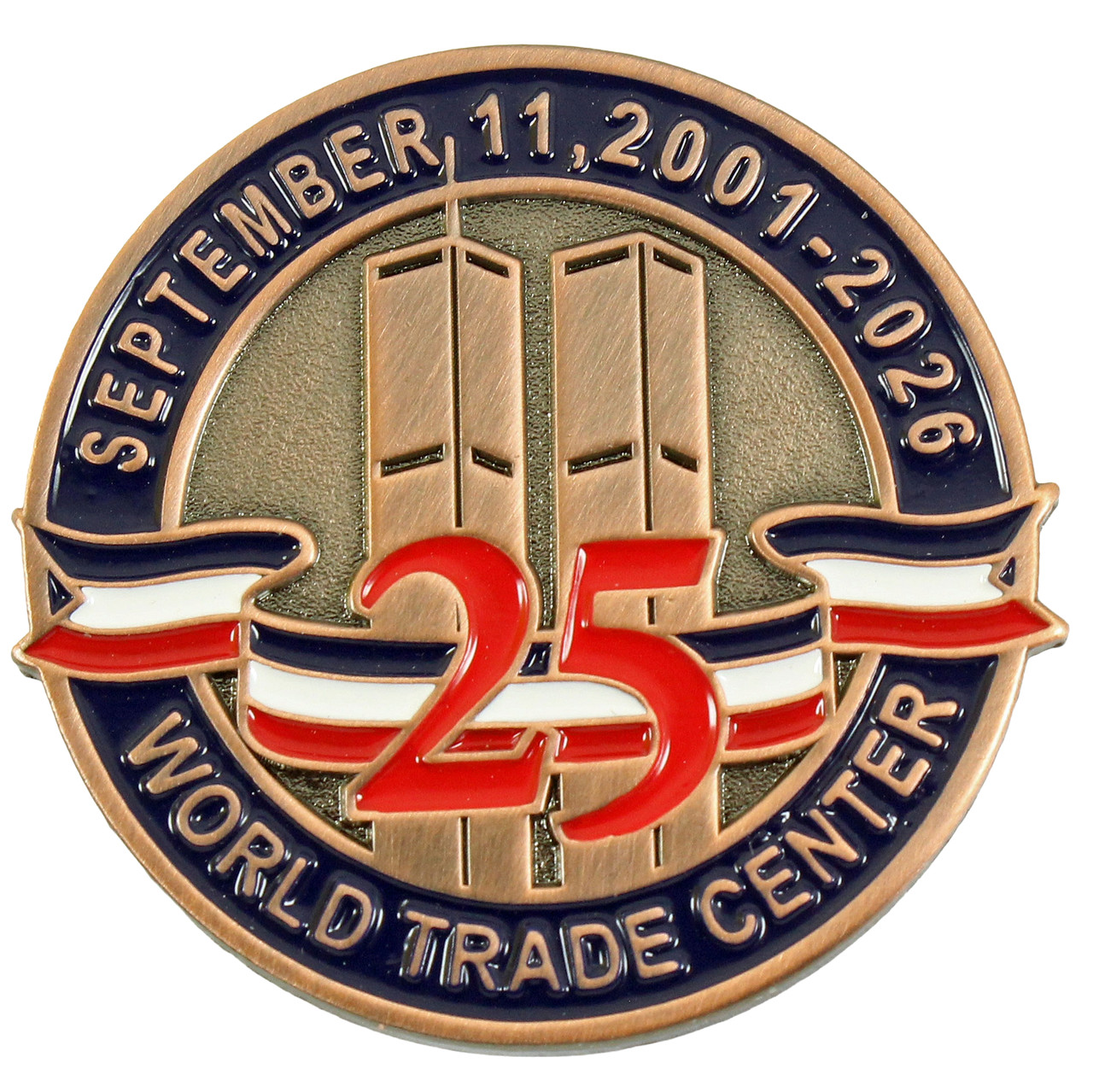 September 11th 25th Anniversary World Trade Center Pin - 1.5"