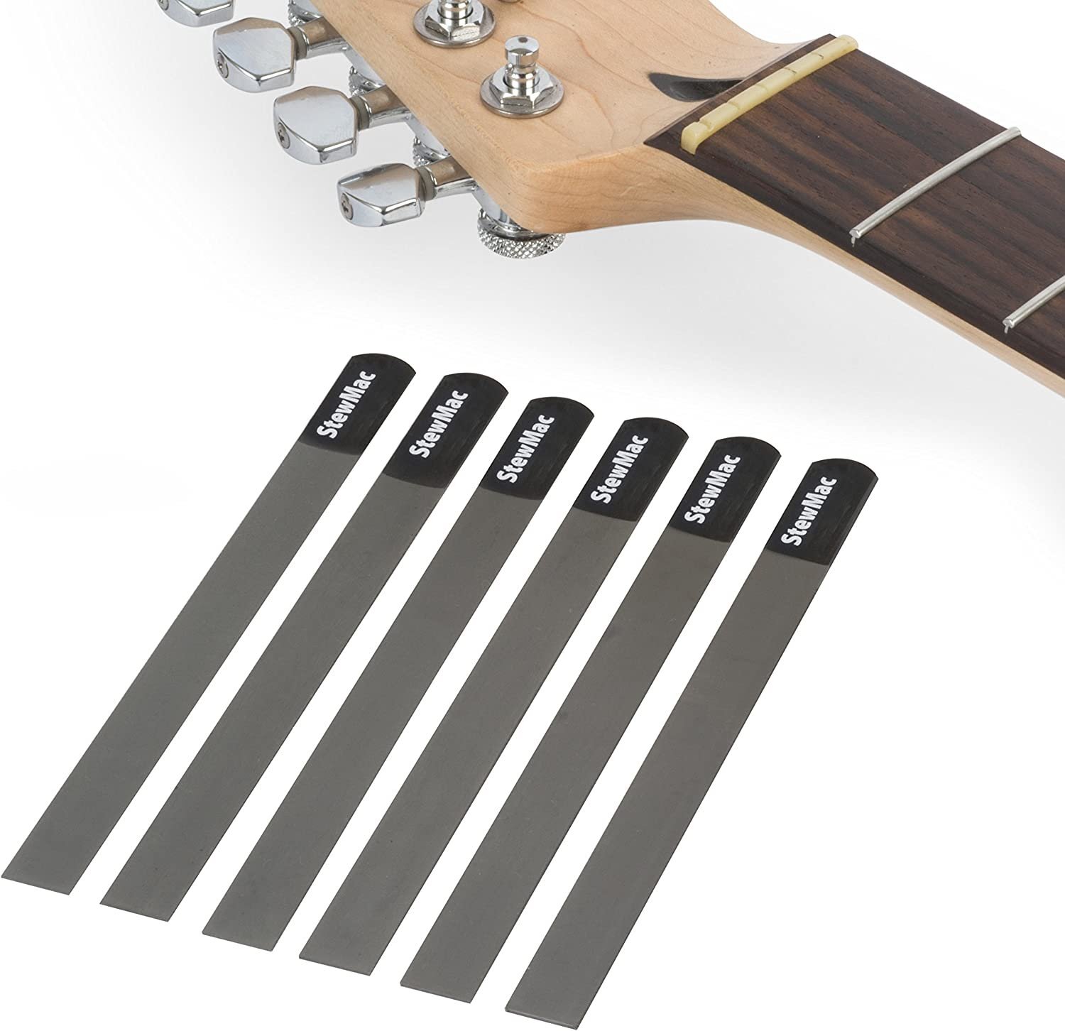 StewMac Gauged Nut Slotting File Set for Electric Guitar, for Medium Strings...