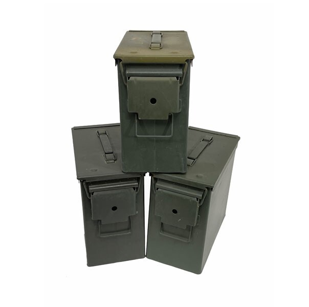Tall 50 Cal Ammo Can Grade 2 US Military Surplus - 3 Pack