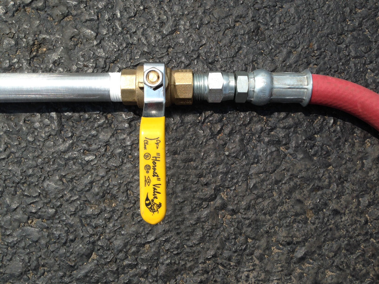 NAC Aluminum Spray Wand / Hose Combo for Sealcoating—1/2”, Pressure Fittings