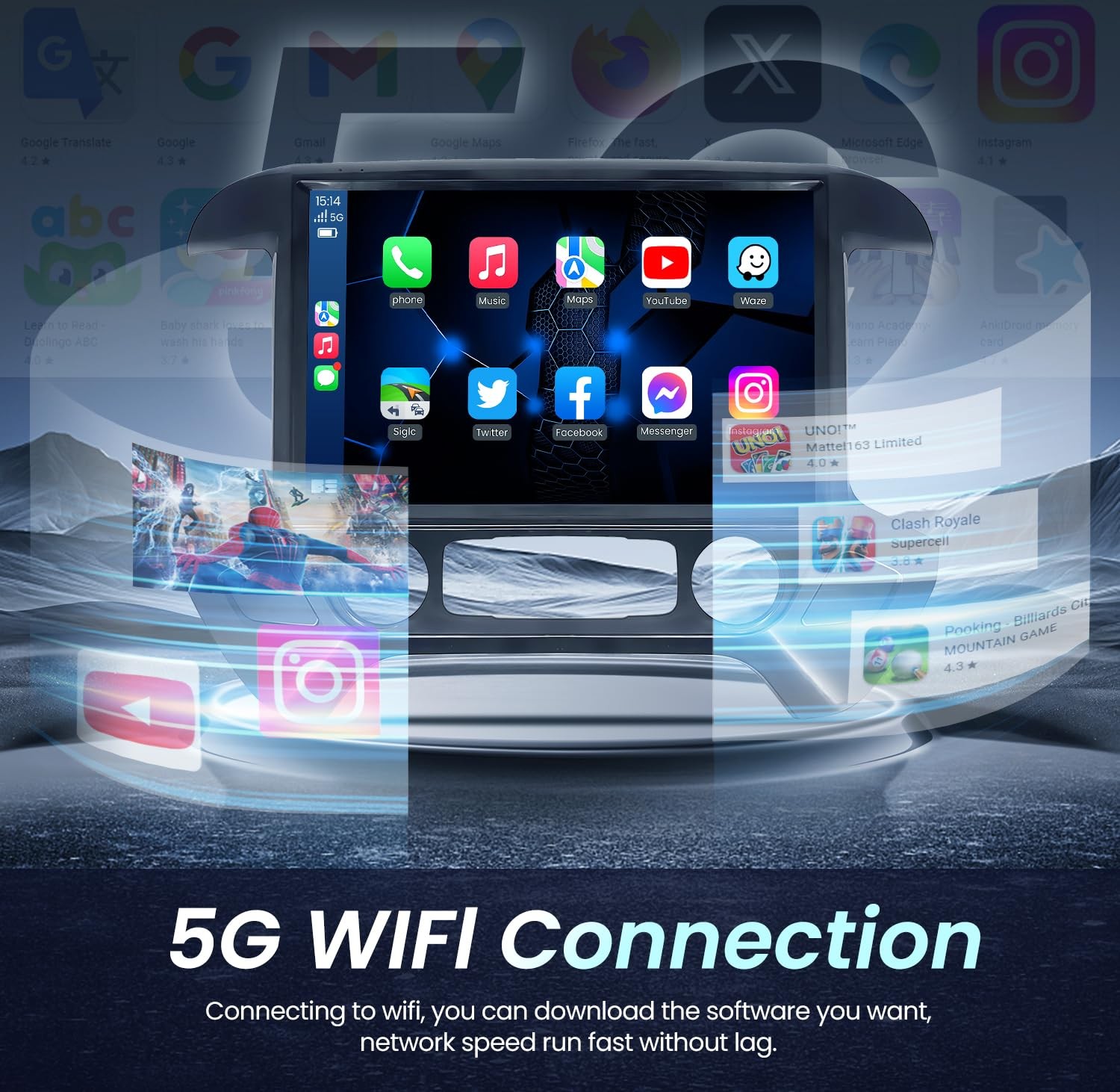 For 2014-2018 Chevy Silverado GMC Sierra CarPlay Car Radio Stereo GPS 32GB 13.1"