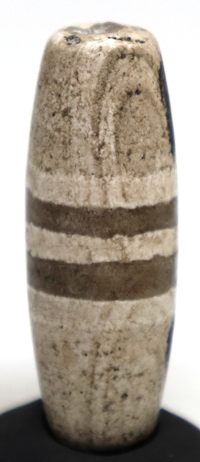 Ancient Himalayan Indo Tibetan Natural Agate Dzi Bead With 3 Stripes Amulet