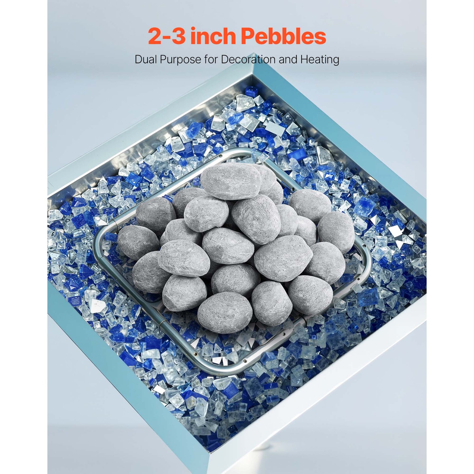 2-3 Inch 30 Pcs Ceramic Fire Pebble Stones Lava Rocks Reusable
