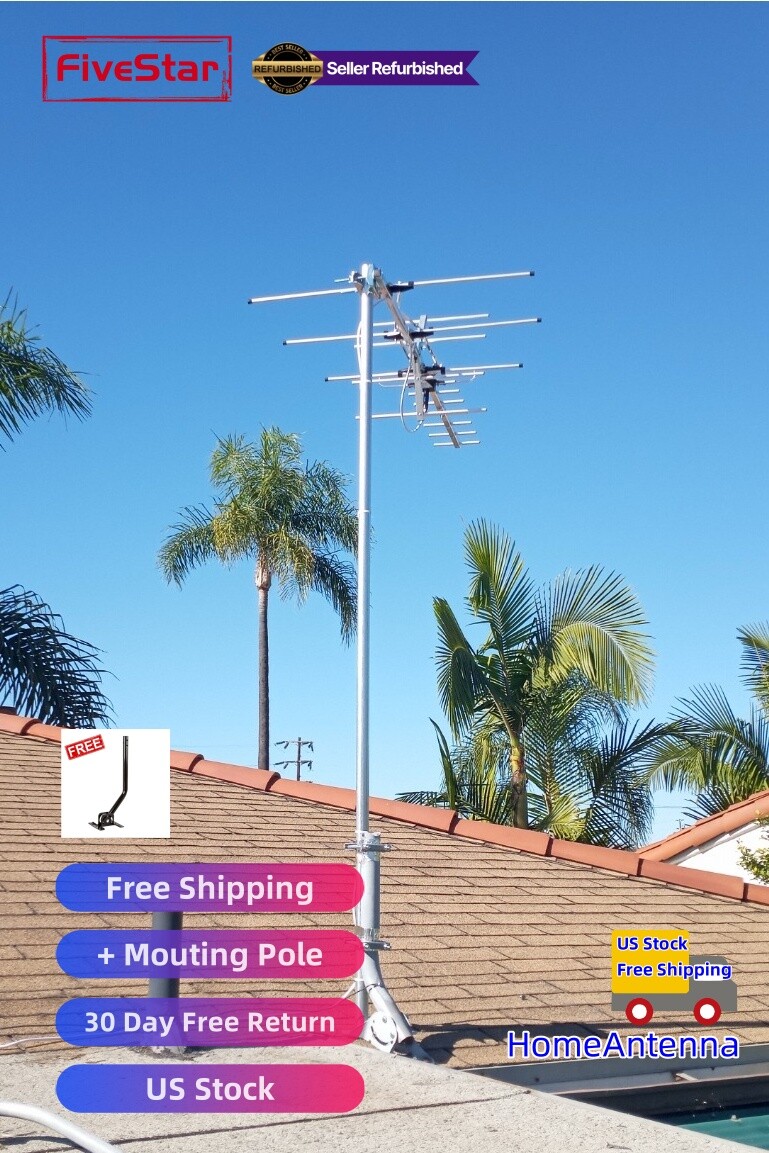 Superior Yagi Outdoor TV Antenna 200 Mile Digital HD Roof Attic Mount