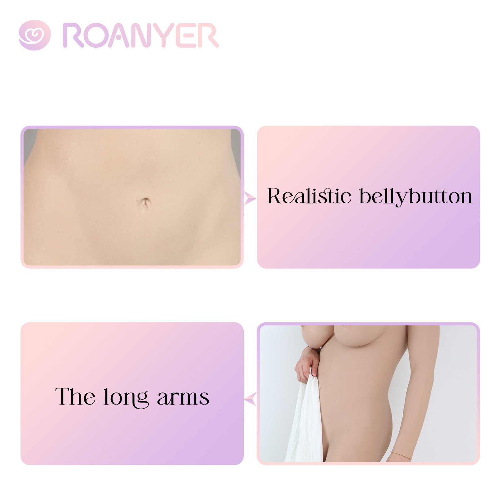 Roanyer Transgender Silicone G Cup Body Suit With Breast Forms Fake Boobs Drag