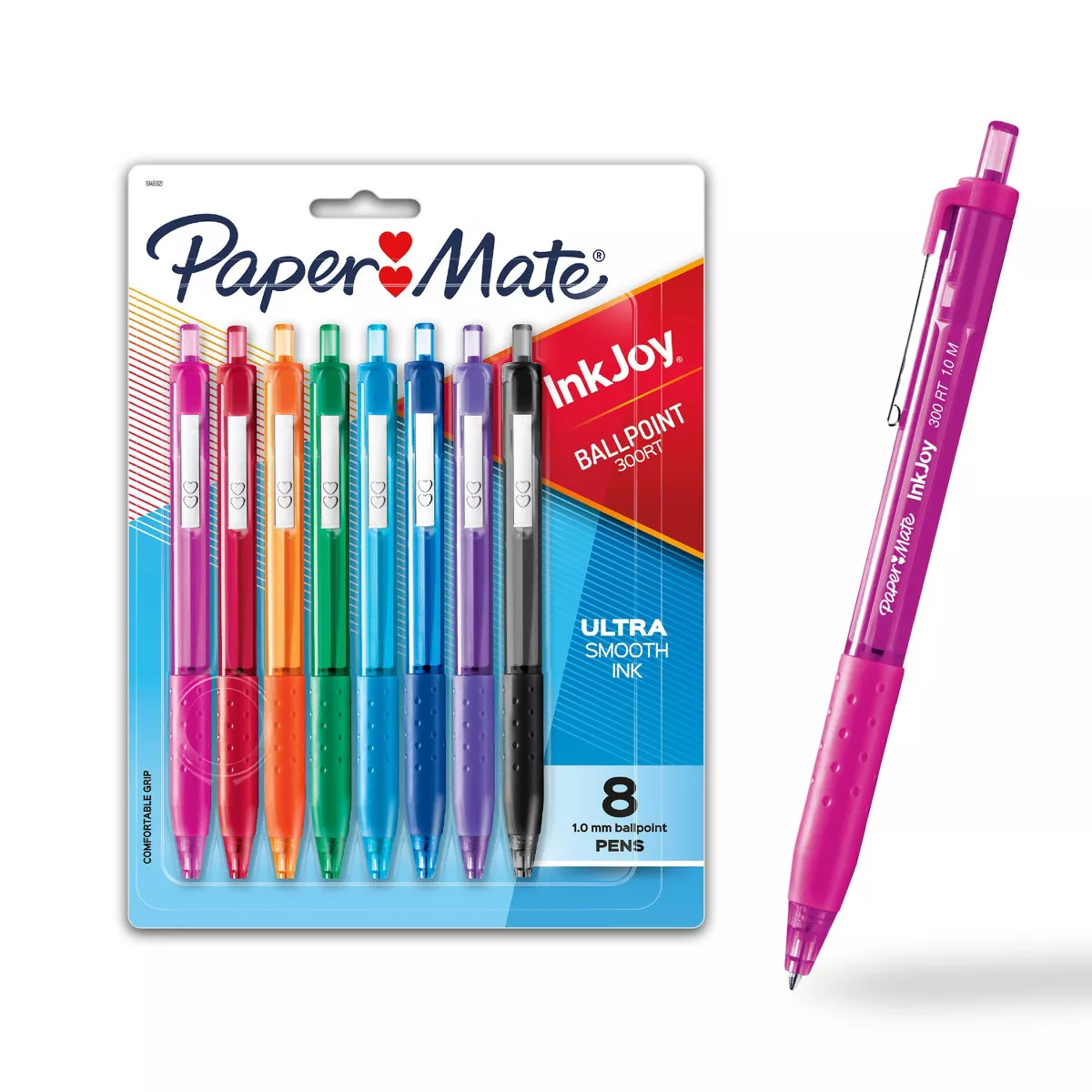 PaperMate InkJoy Ballpoint Ultra Smoothe Ink, Retractable Multi-Color- Pack of 8