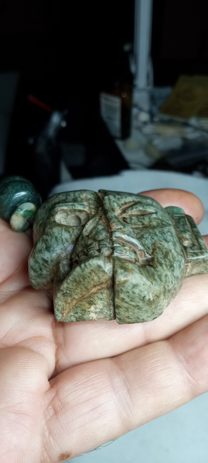 Aztec Modern Precolombian Life and Dead Mask Neckalce.