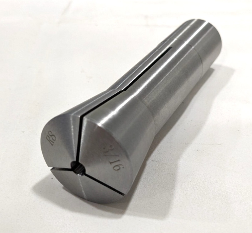 R8 Round Collet  3/16"  7/16-20 Drawbar Thread  Steel  231-4712