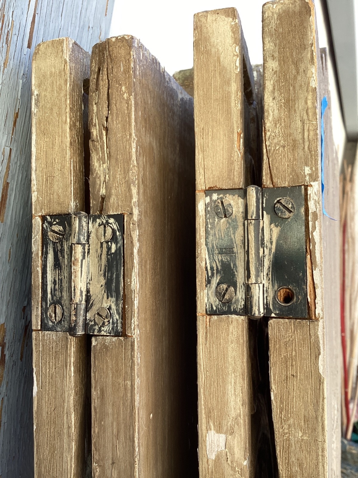 Retro Style Handcrafted 60’s Solid Wood Carved 4 Panel Divider Heavy Rare