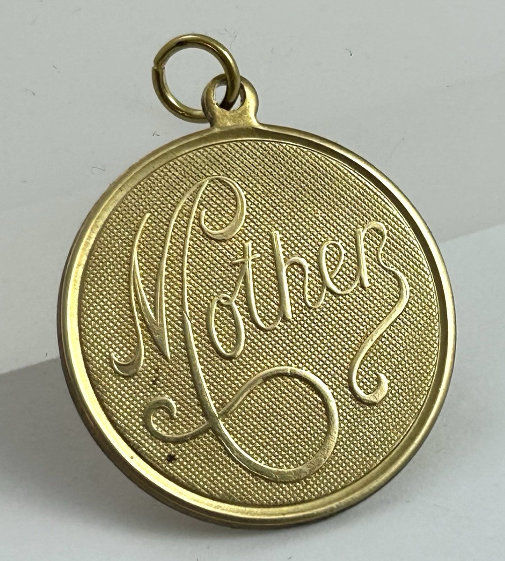 Vintage Charm MOTHER Necklace Pendant Brass Tarnish Vintage Jewelry Gift For Mom