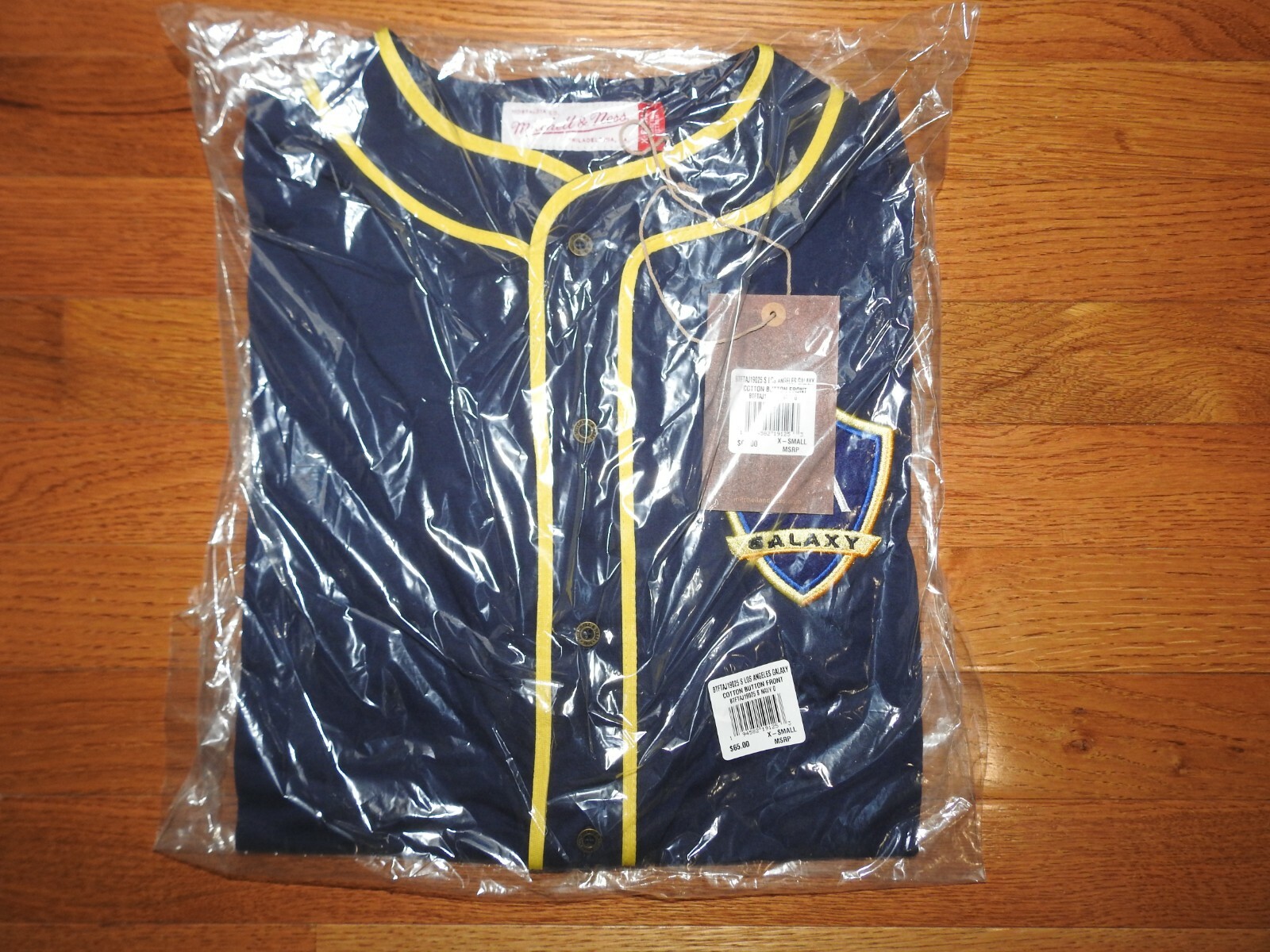 MLS Mitchell & Ness Blue LA Galaxy Soccer Jersey New Mens $65