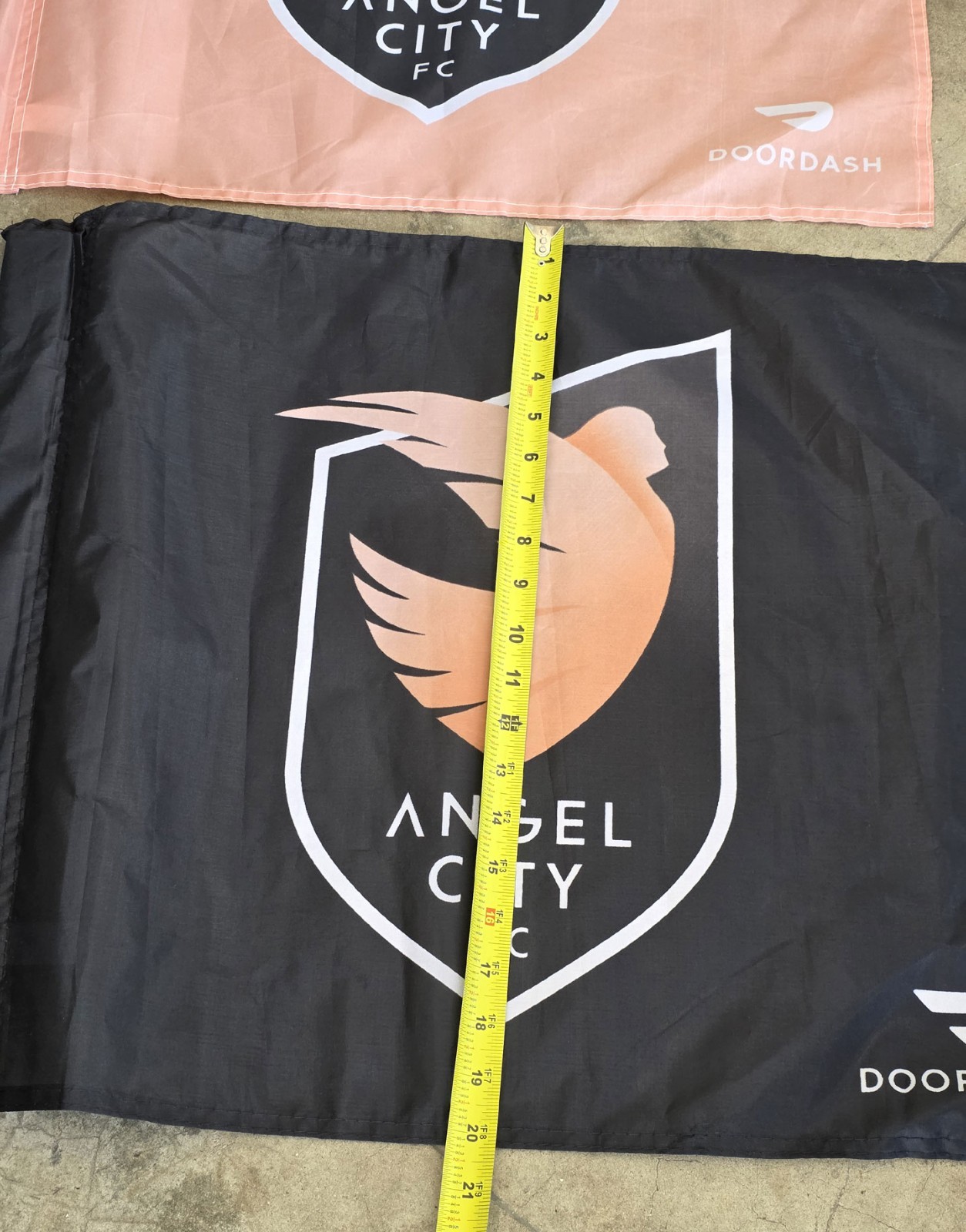 Angel City FC Opening Day Flags - Black & Pink - Los Angeles Football Club! WoW!