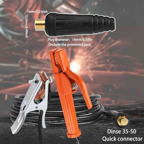 Welding Electrode Holder,Welding Ground Clamp, With cable 25mm ² 1.5+3M