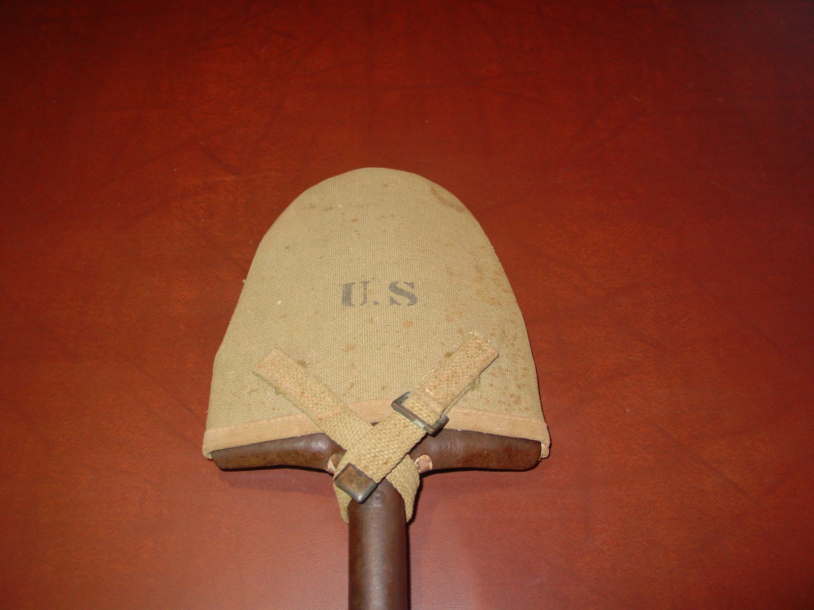 US Army Trench Shovel T-Handle M1910 Vintage WW1 WW2 Original w/ Cover