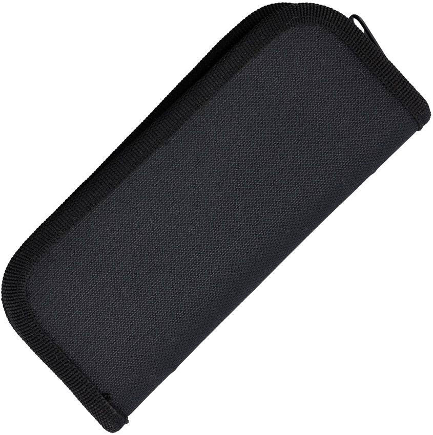 7" X 3" (exterior) ZIP UP CASE FOR TWO FOLDING KNIFE, PADDED BLACK CORDURA AC211
