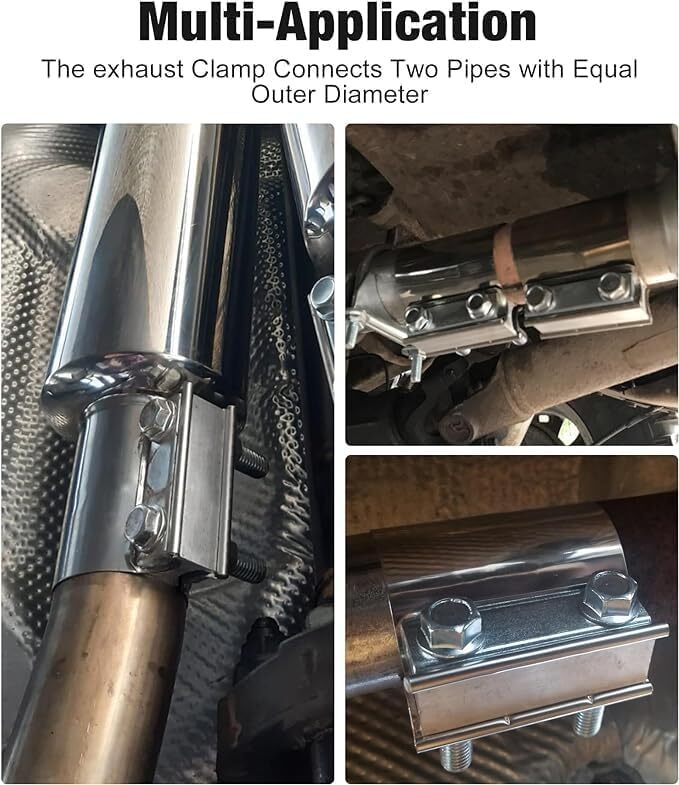 4Pack 5" inch Stainless Steel 304 Lap Joint Clamp Heavy Duty Exhaust Band Clamp